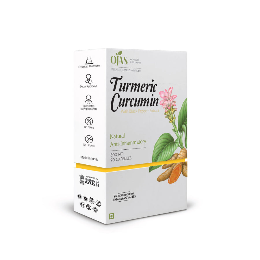 CurcuminOjas- Natural Anti Inflammatory (500 Mg Capsules | 90 Capsules)